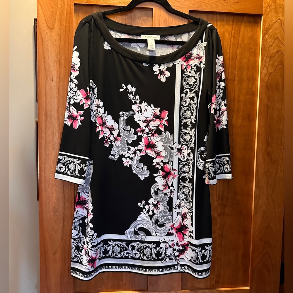 White House Black Market Floral Dress Tunic Size large
